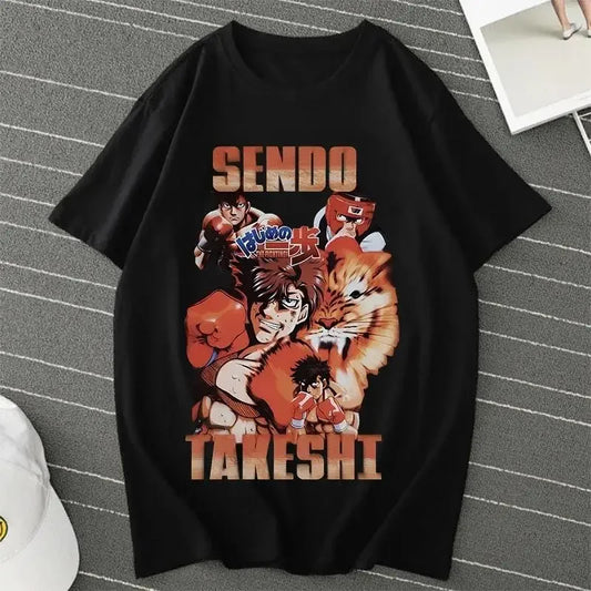 Hajime No Ippo: Kamogawa Boxing Gym T Shirt Makunouchi Takamura Celin KGB Print T Shirt Casual Plus Size T Shirt Women