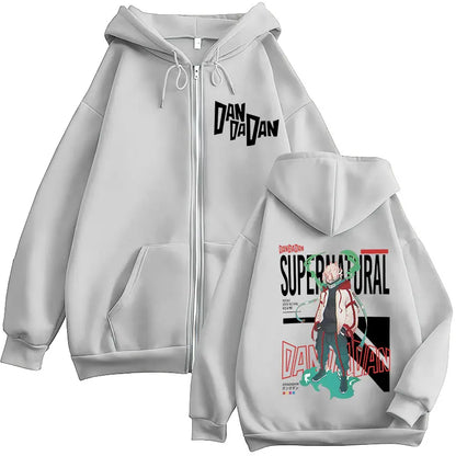 Dandadan: Print Hoodie Men's Women Autumn/Winter Fashion Fleece Sweatshirt Retro Oversized Coats Hooded Streetwear