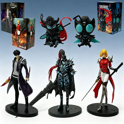 Solo Leveling Up Shadow Monarch Anime Figure Cha Hae-In Action Figure Q Version Igris/Beru Figurine PVC Collection Toys Gift