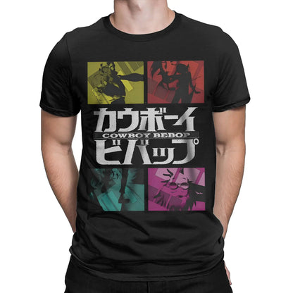 Cowboys Bebop: Anime Accessories Unisex T Shirts 100% Cotton Tee Graphic Printed  T-shirt Clothing
