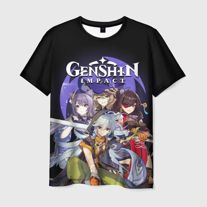 Genshin Impact: 3D Print Men's/Women's T-Shirts Summer Fashion Harajuku Short Sleeve Tee Top Oversized Streetwear