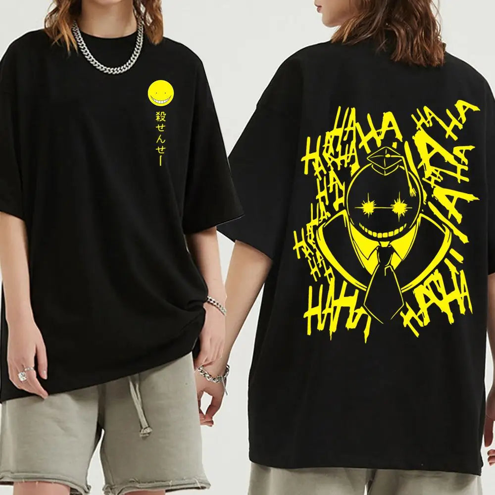 Assassination Classroom: Shirt Short Sleeve Cosplay Korosensei Print Fashion Summer Men T-Shirt Hip Hop Top