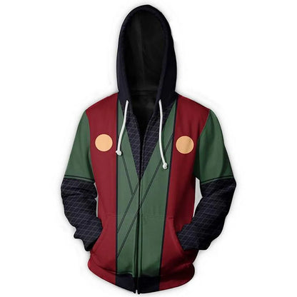 Naruto: Anie Zip Hoodie Jackets Cosplay Clothes Costumes Men Hoodies Sweatshirts Zipper Tops