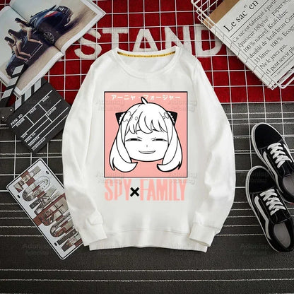 Spy Family Hoodie: Spy X Family Yor Forger Sweatshirts Loid Forger Bond Pullover Harajuku Anya Smug Casual Clothes