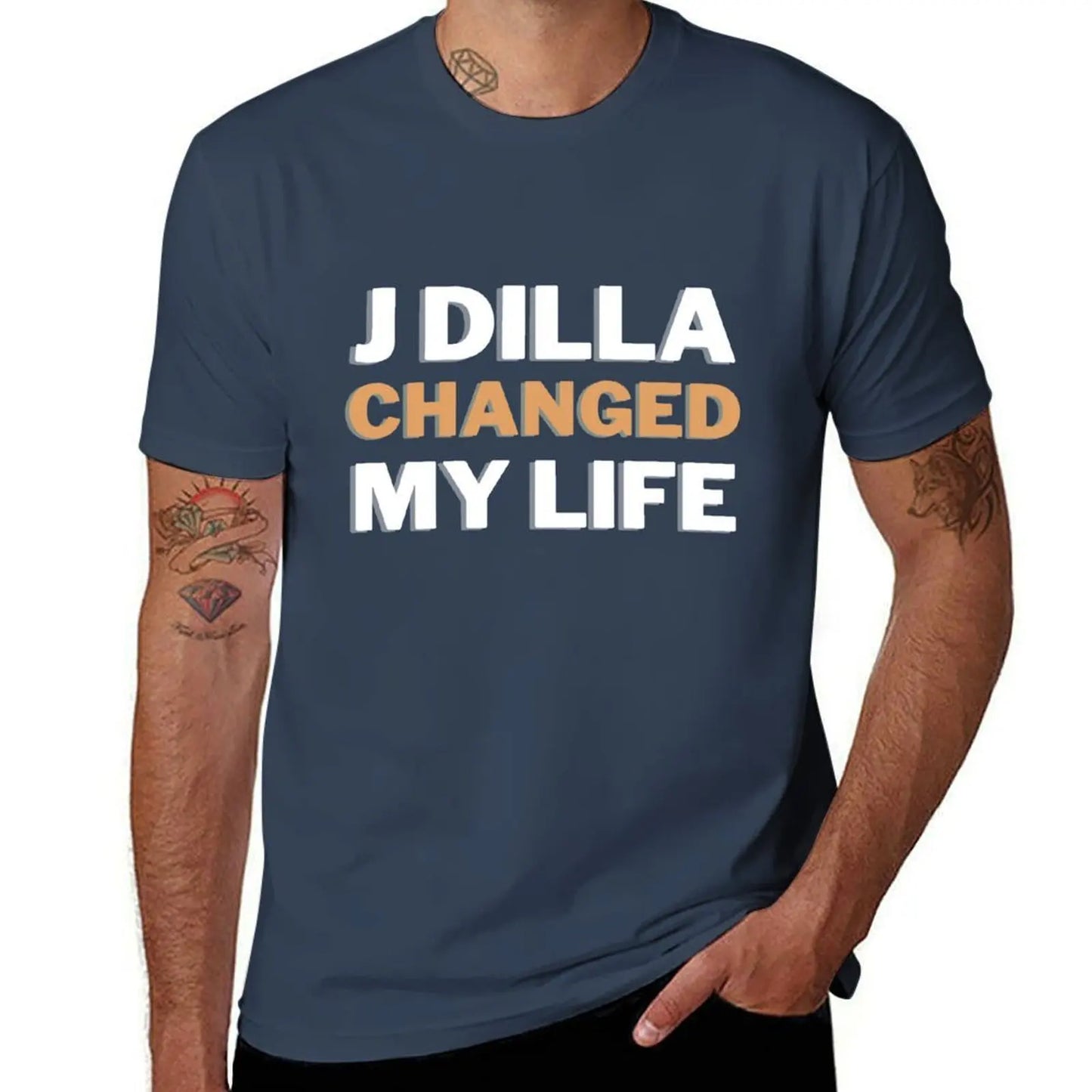 J Dilla:  Changed my Life | JAY DEE T-Shirt Large Size Breathable Tee