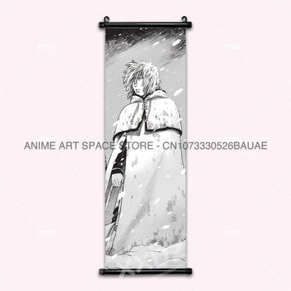 Vinland Saga: Hanging Painting Thorfinn Karlsefni Anime Decorative Poster Leif Ericson Room Decor Scroll Picture Cartoon Wall Art