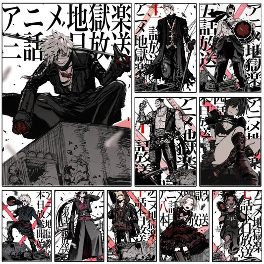 Hell's Paradise: Classic anime  Poster  Self-adhesive Art Waterproof Paper Sticker Coffee House Bar Room Wall Decor