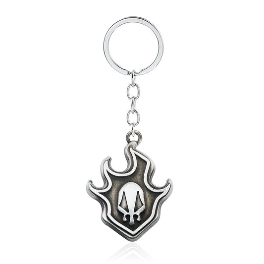 BLEACH: Thousand-Year Blood War Keychain Kurosaki Ichigo Zangetsu Double Blade Weapon Pendant Key Chain for Men Car Keyring Gift