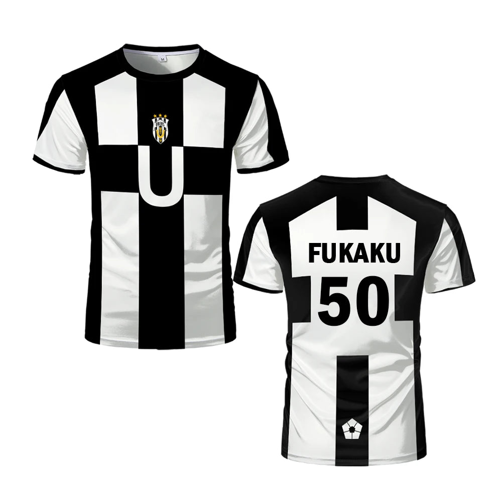 Blue Lock: Ubers Jerseys Summer Soccer T Shirts Cosplay Uniforms Barou Aiku T Shirt Unisex Street Wear Tops AIKU