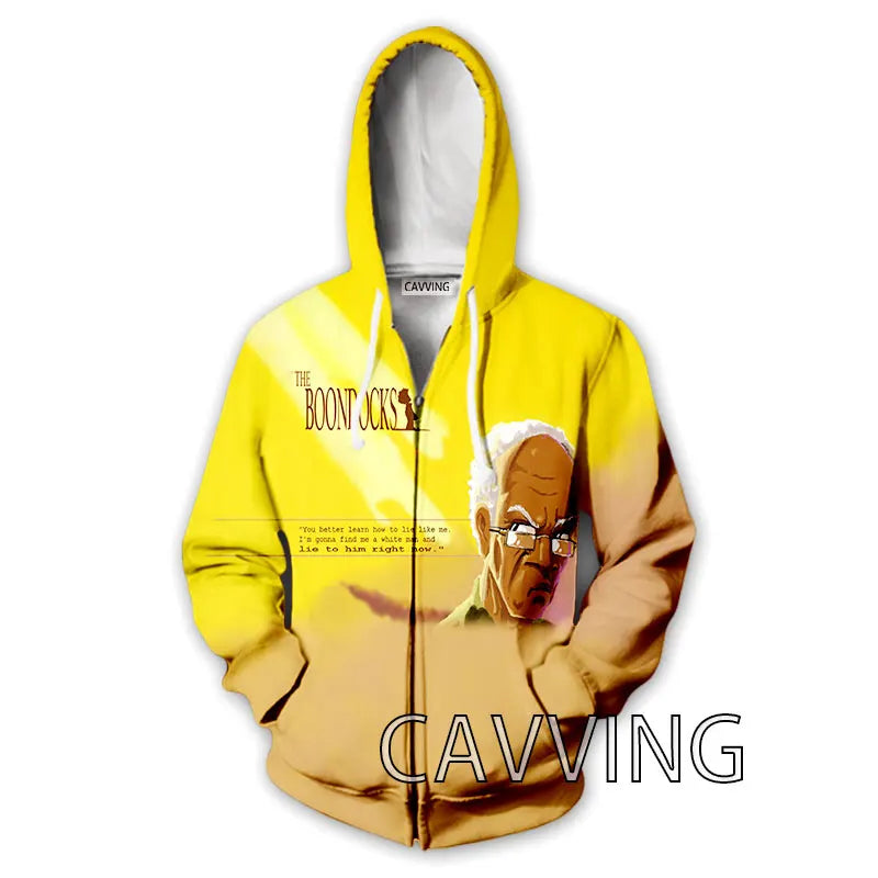 The Boondocks: New Fashion 3D Print   Zipper Hoodies Zip Up Hooded Sweatshirts Harajuku Hoodie Hip Hop Sweatshirts  H01