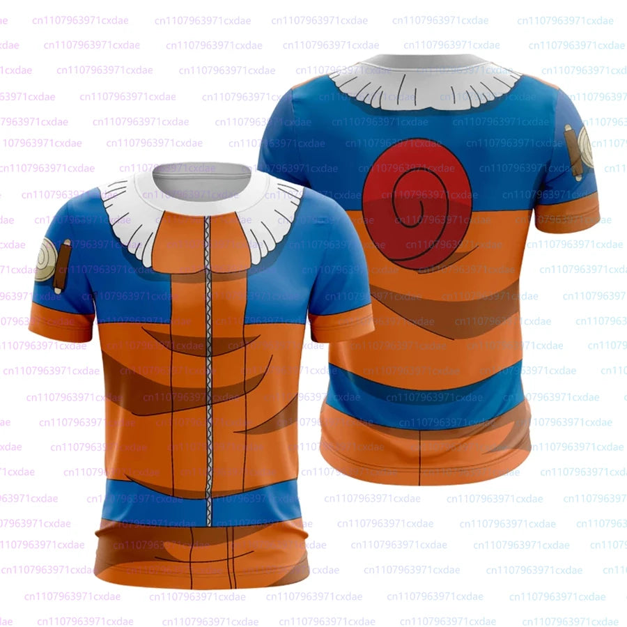 Naruto: Popular Cartoon Anime 3D Print Clothing Men Fashion Cosplay T-shirts Casual Breathable Short Sleeve Fourth Hokage Tees