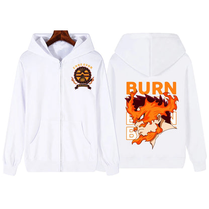 My Hero Academia: Zipper 2022 Harajuku Todoroki Enji Endeavor Gothic Sweatshirt hoodie Long Sleeve Y2K Jacket