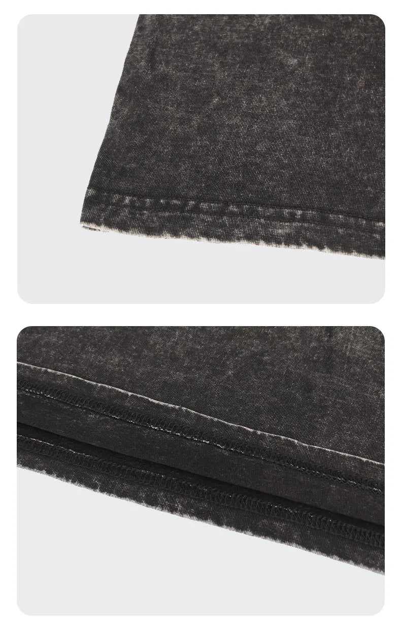 Bleach: Zaraki Kenpachi T Shirts Oversized Vintage Washed  T-shirt Manga Kurosaki Ichigo T Shirt Renji Uryuu Tops Tees Man