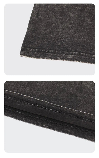 Bleach: Zaraki Kenpachi T Shirts Oversized Vintage Washed  T-shirt Manga Kurosaki Ichigo T Shirt Renji Uryuu Tops Tees Man