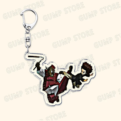 The Boondocks: Keychains for Accessories Bag Huey Riley Scarface Freeman Keyrings Jewelry Fans Gifts