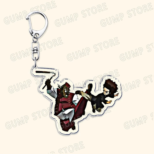 The Boondocks: Keychains for Accessories Bag Huey Riley Scarface Freeman Keyrings Jewelry Fans Gifts