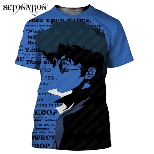 Cowboy Bebop: t shirt men women 3D print t-shirts Harajuku style tshirt streetwear summer tops