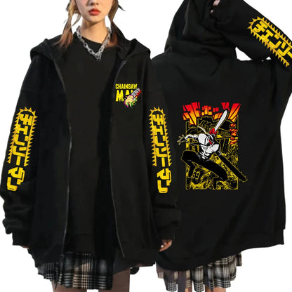 Chainsaw Man: Denji Demon Hoodie Men Anime Zip Up Hoodies Print Anime