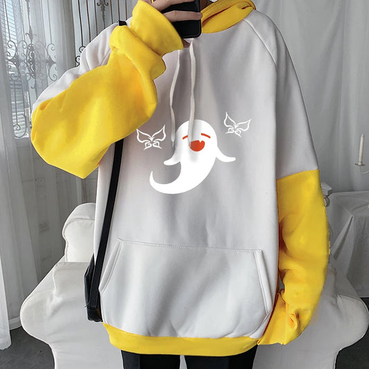 Genshin Impact: Harajuku Game Hoodies Men Xiao Mask Fangs Aesthetic Print Sweatshirt Long Winter Plus Size Streetwear Pullover
