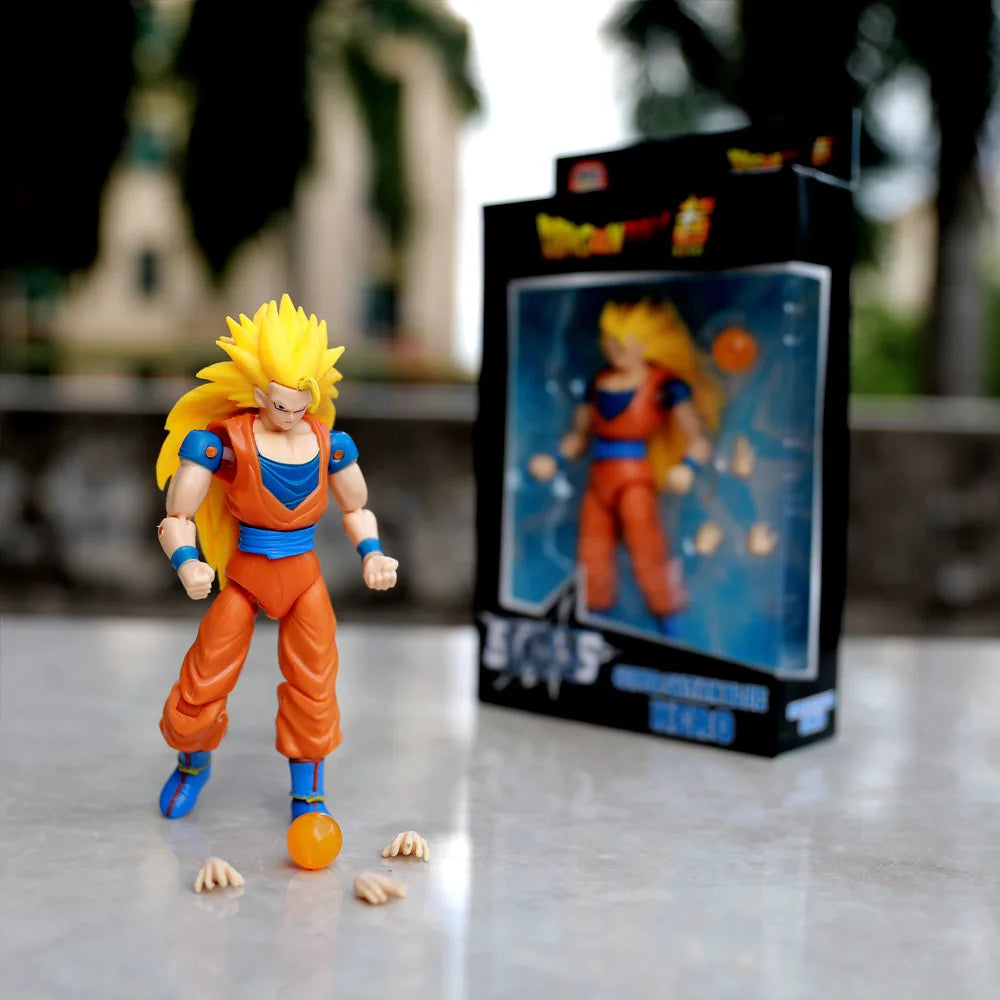 Dragon Ball: 5 Pcs/Set Action Figure Son Goku Vegeta Gogeta Super Saiyan Change Head Figurine 2 Style Ornament Gifts