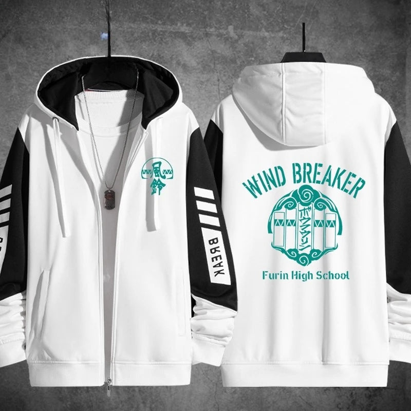 Wind Breaker: Hoodie Hooded Sweatshirts Zipper Jackets Haruka Sakura Jou Togame Graphic Zip Up Casual Fashion Streetwear