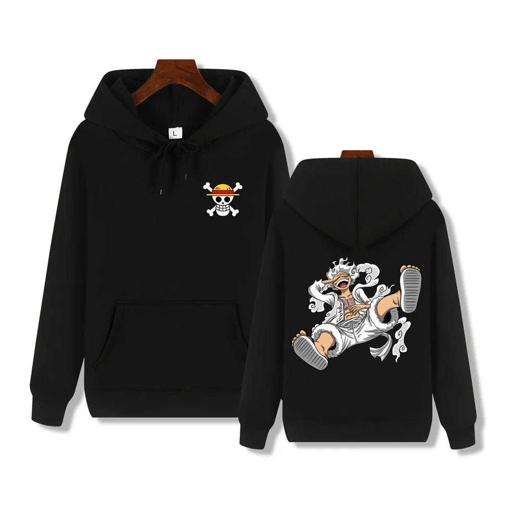 One PIece: Men' Spring and Autumn Anime One Piece Funny Printed Top Outdoor Fashion Hoodie