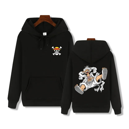 One PIece: Men' Spring and Autumn Anime One Piece Funny Printed Top Outdoor Fashion Hoodie