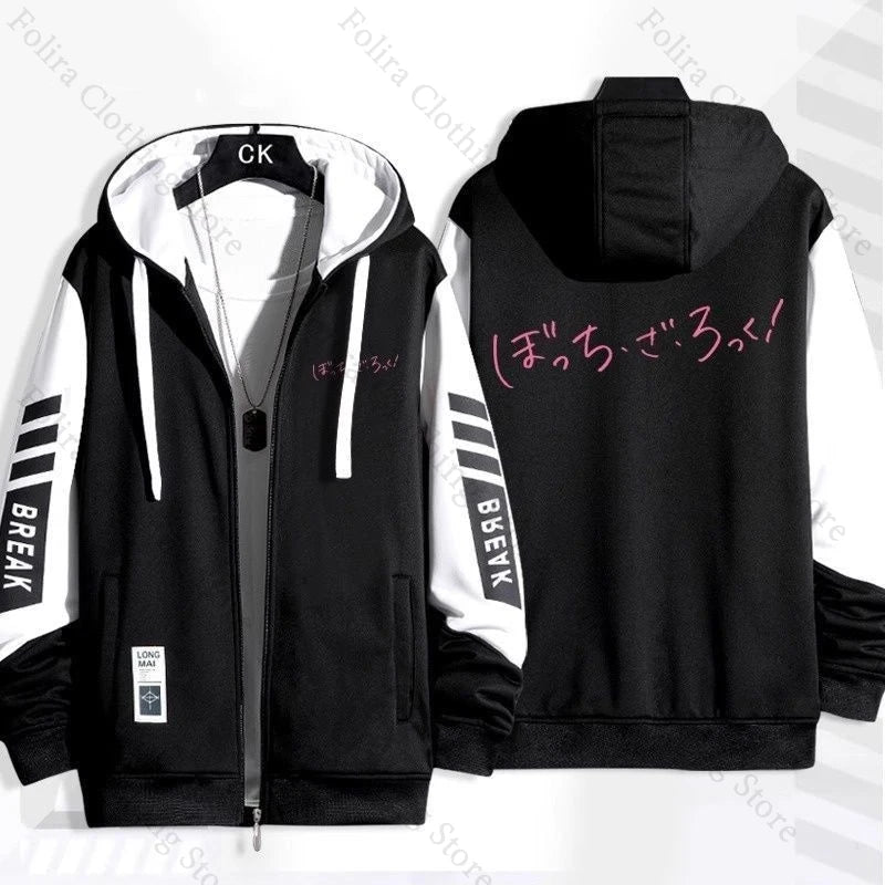 Bocchi The Rock: Series Print Hoodie Men Women Autumn Winter Clothing Zip Coat Casual Daily Wear Men's Hoodies
