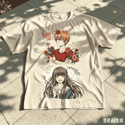 Fruits Basket: Anime Lover T-shirt Oversized Unisex Streetwear Trendy Cotton Print T-shirts for Men Women Fashion Breathable soft