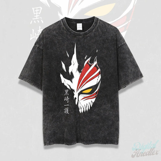 Bleach:Hot BANDAI  Short Sleeve Realm · World Kurosaki Ichigo Gengmu Sword Eight Reaper Anime Printed Peripheral T-shirt T-shirt