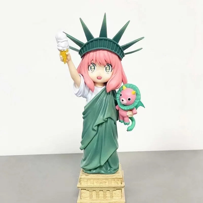 Spy x Family: Anya Forger Statue Of Liberty Anime Girl Action Figure Model Statue Collection Desktop Decoration Ornament Toys
