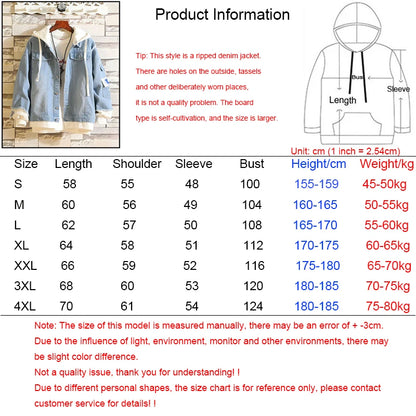 Chainsaw Man: Denim Jacket Pochita Hooded Jackets Hip Hop Hoodie Costumes Fashion Casual Tops Unisex Coat