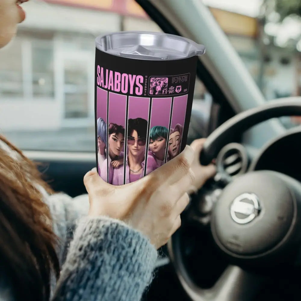 KPop Demon Hunters - Derpy  Insulated Tumbler with Lid Vacuum Thermal Mug Outdoor Travel Car Bottle Cup, 20oz