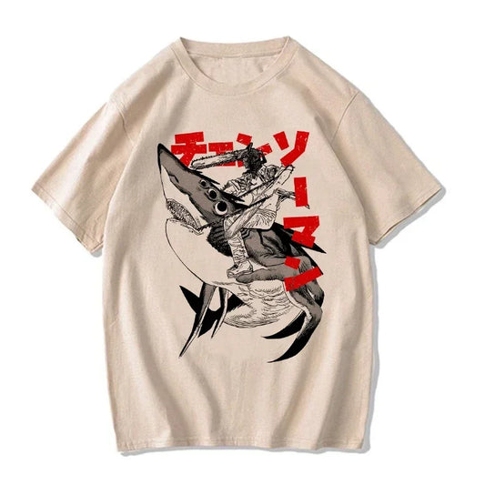 Chainsaw Man:  T Shirt Cartoon Pochita T-shirt Makima Harajuku Graphic Tees Clothing Tops Tshirt Manga