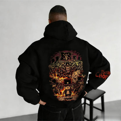 One Piece: Chopper Graphic Pullover Hoodie Men Women New Autumn Winter Streetwear Oversized Casual Anime Print Hooded Sweatshirt