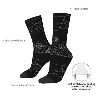 Solo Leveling: Sung jinwoo Shadow Monarch Socks,Leisure Beautiful printing Suitable for all seasons Dressing Gifts