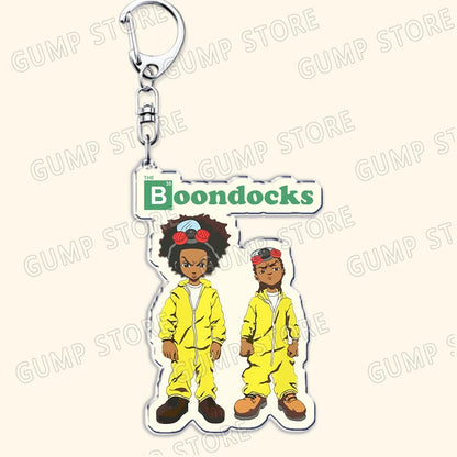 The Boondocks: Keychains for Accessories Bag Huey Riley Scarface Freeman Keyrings Jewelry Fans Gifts