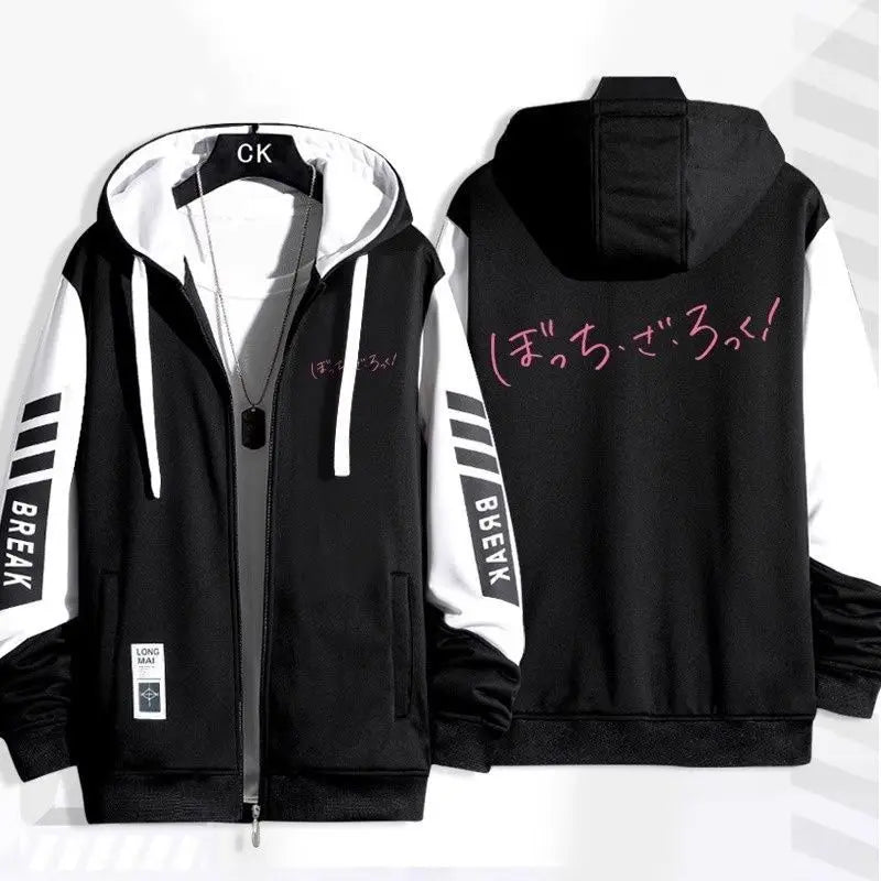 Bocchi The Rock: Series Print Hoodie Men Women Autumn Winter Clothing Zip Coat Casual Daily Wear Men's Hoodies
