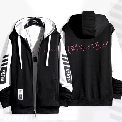 Bocchi The Rock: Series Print Hoodie Men Women Autumn Winter Clothing Zip Coat Casual Daily Wear Men's Hoodies