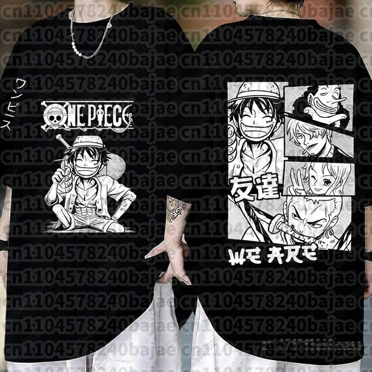 One Piece: Monkey D Luffy Anime T Shirt Men Women Summer Cotton Short Sleeve Tee Cartoon Print Streetwear Casual Graphic Top 2026