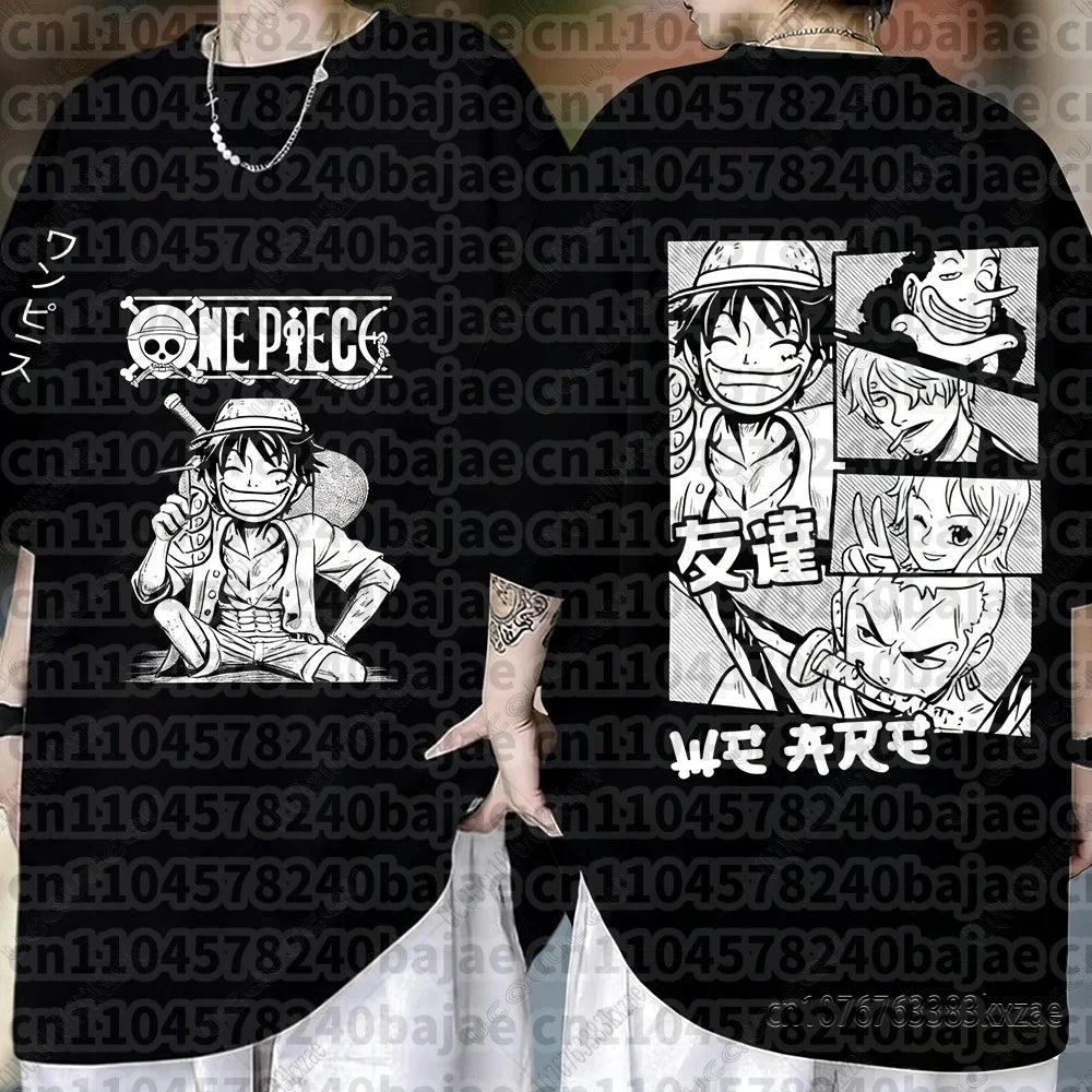 One Piece: Monkey D Luffy Anime T Shirt Men Women Summer Cotton Short Sleeve Tee Cartoon Print Streetwear Casual Graphic Top 2026