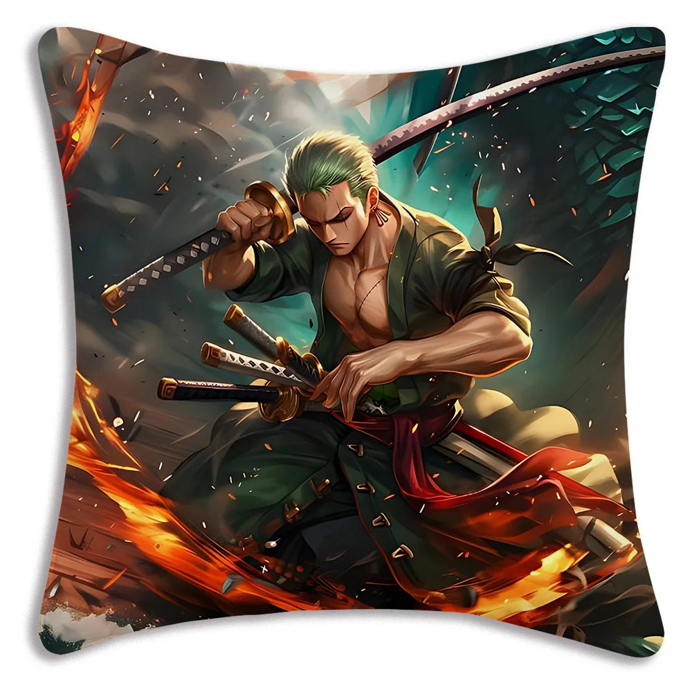 One Piece: Pillow Covers Sofa Decorative Home Double-sided Printing Short Plush Cute Cushion Cover