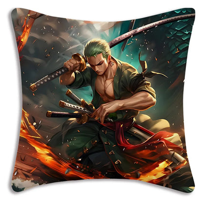 One Piece: Pillow Covers Sofa Decorative Home Double-sided Printing Short Plush Cute Cushion Cover