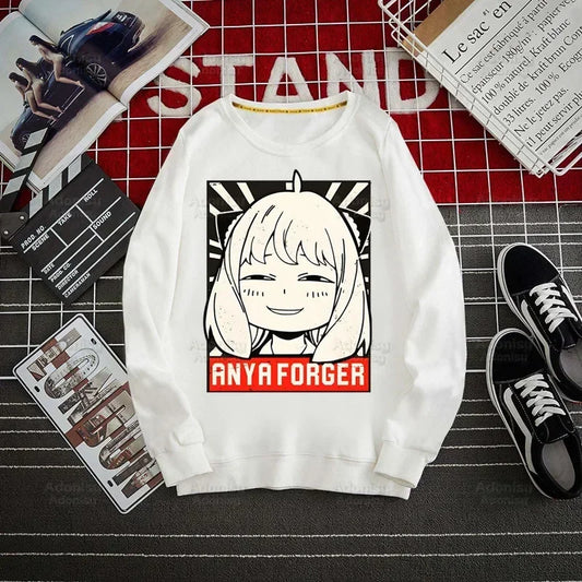 Spy Family Hoodie: Spy X Family Yor Forger Sweatshirts Loid Forger Bond Pullover Harajuku Anya Smug Casual Clothes