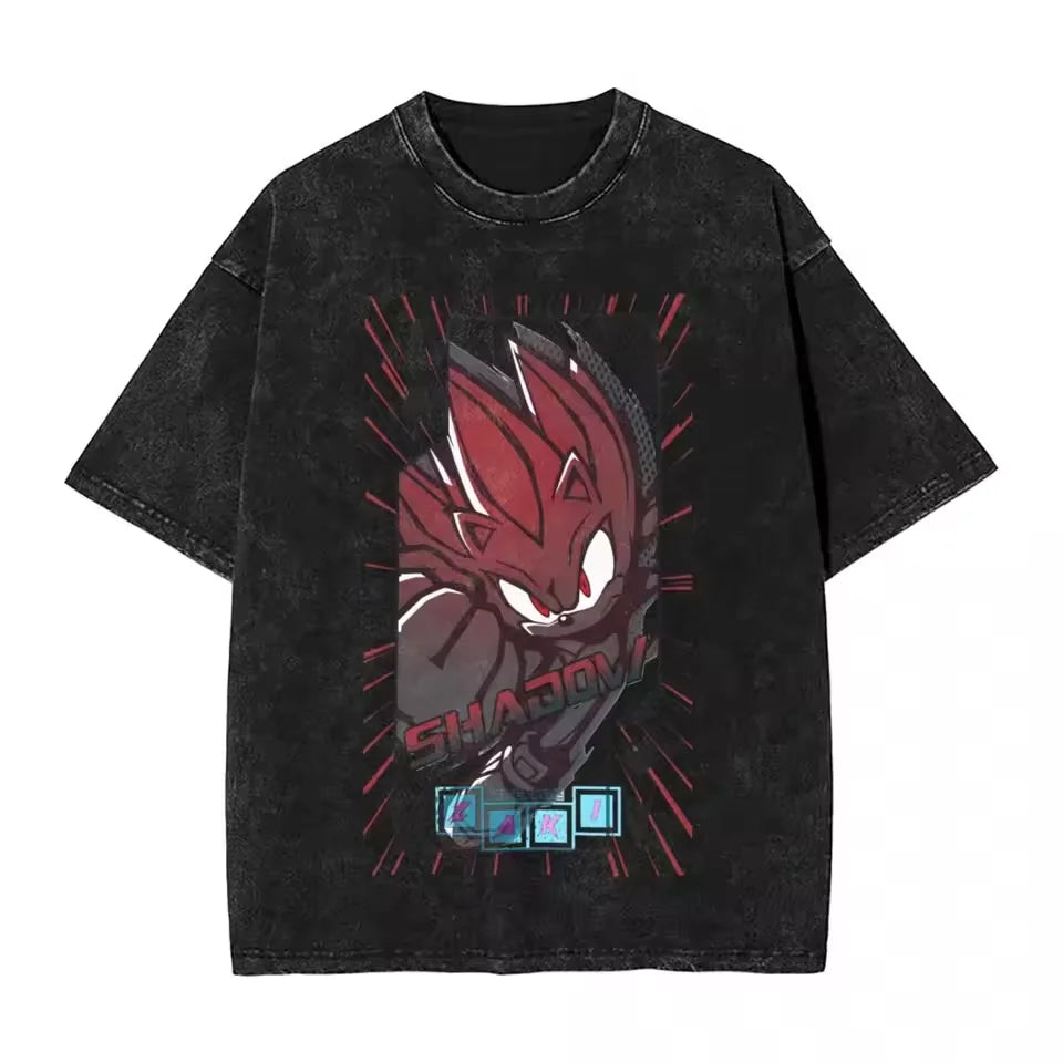 Sonic the Hedgehog: Shadow Cotton High Quality t shirt designer men t-shirts y2k streetwear manga unisex clothes