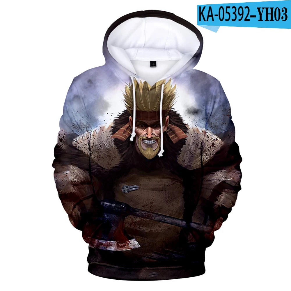 Anime Vinland: Saga Thorfinn Karlsefni 3D Print Oversized Women/Men Hoodie Sweatshirt Streetwear Hip Hop Pullover Hooded Jacket