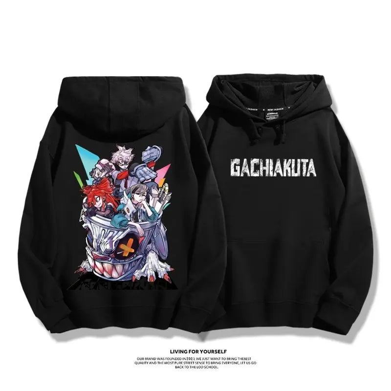 Gachiakuta:  Rudo Enjin Hoodies Men Women Fleece Warm Oversized Hooded Sweatshirt Pullover Casual Loose Street Female Male Clothes