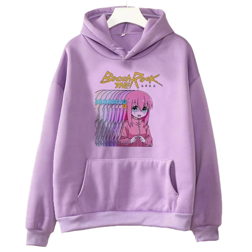 Bocchi the Rock:hoodies fashion tops cartoon 2026 cute harajuku Female Sport Coat