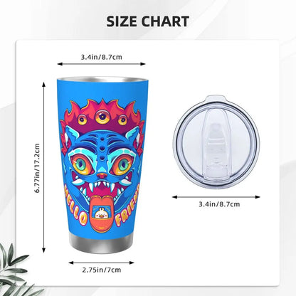 KPop Demon Hunters - Derpy  Insulated Tumbler with Lid Vacuum Thermal Mug Outdoor Travel Car Bottle Cup, 20oz