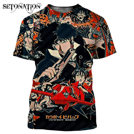 Cowboy Bebop: t shirt men women 3D print t-shirts Harajuku style tshirt streetwear summer tops